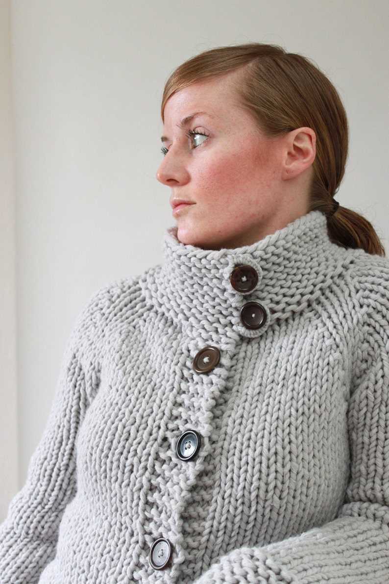 Super bulky cardigan knitting pattern