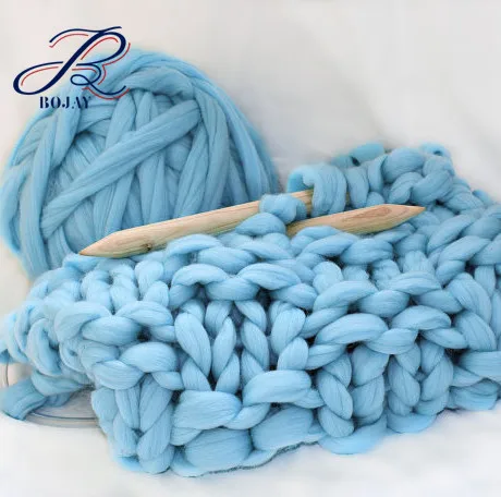 Super bulky yarn knit blanket pattern