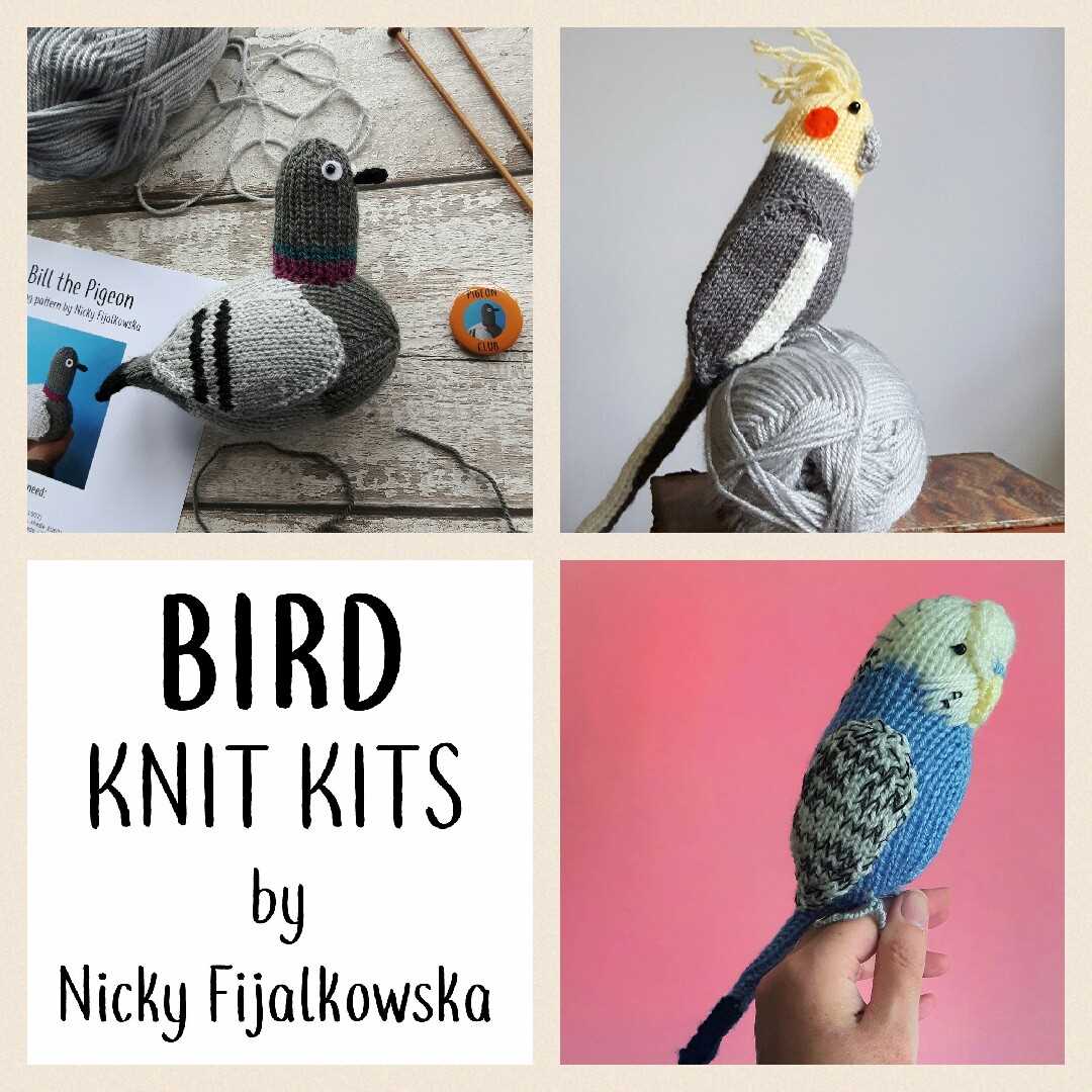 Knitted bird pattern