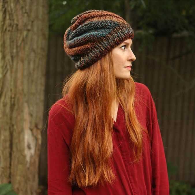 Swirl knit hat pattern