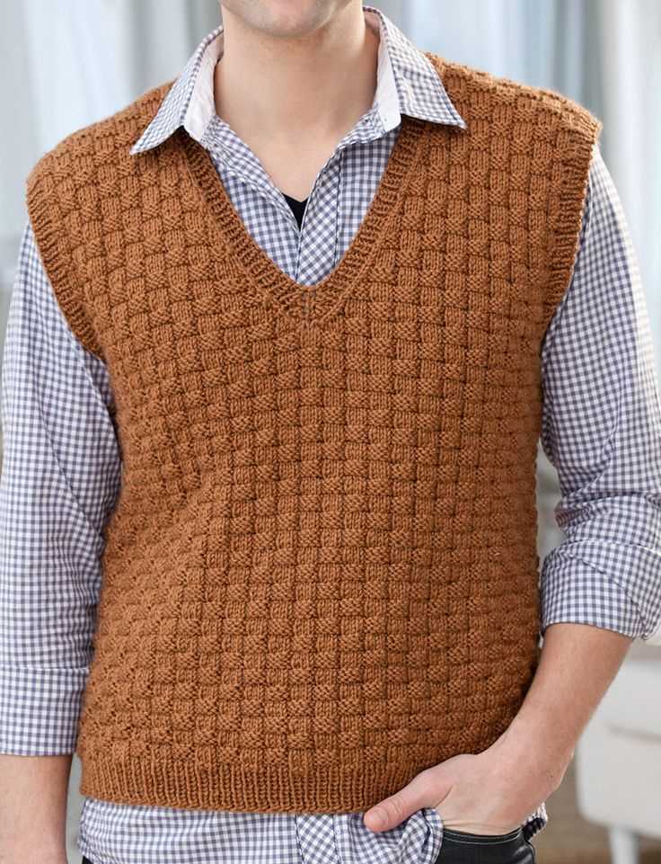 V neck sweater vest knitting pattern free