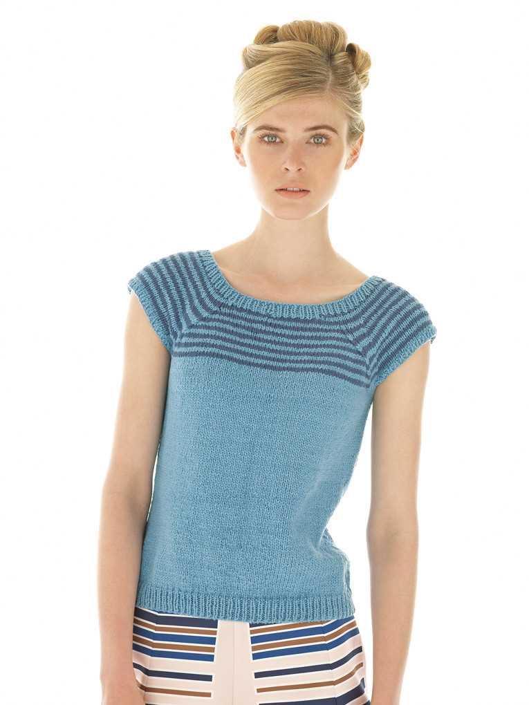 Summer cotton sweater knitting pattern