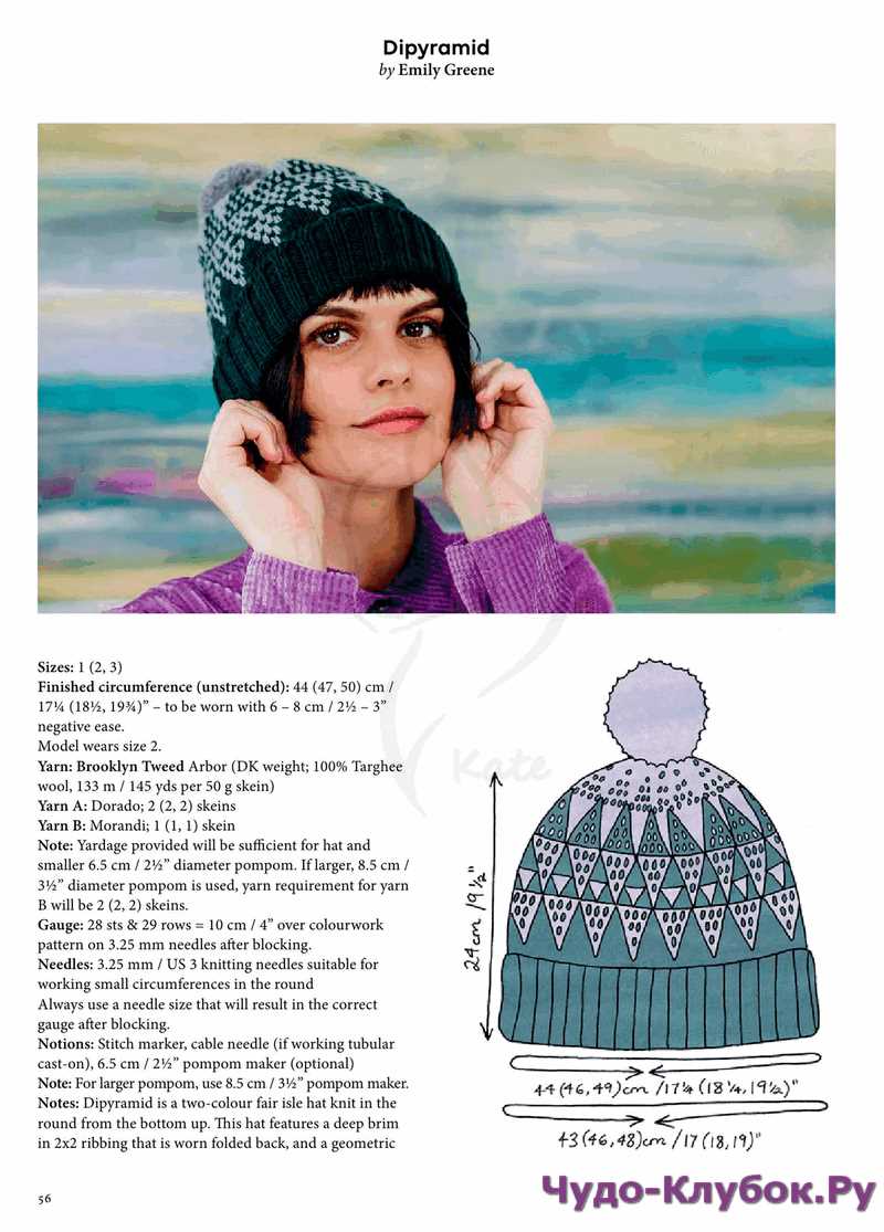Knit hat pattern size 3 needles