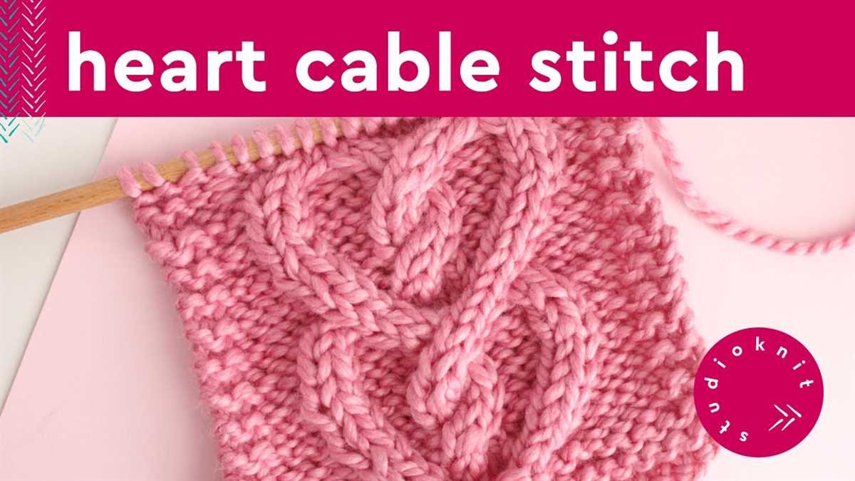 Knitted heart cable pattern