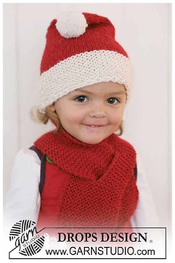 Infant santa hat knitting pattern