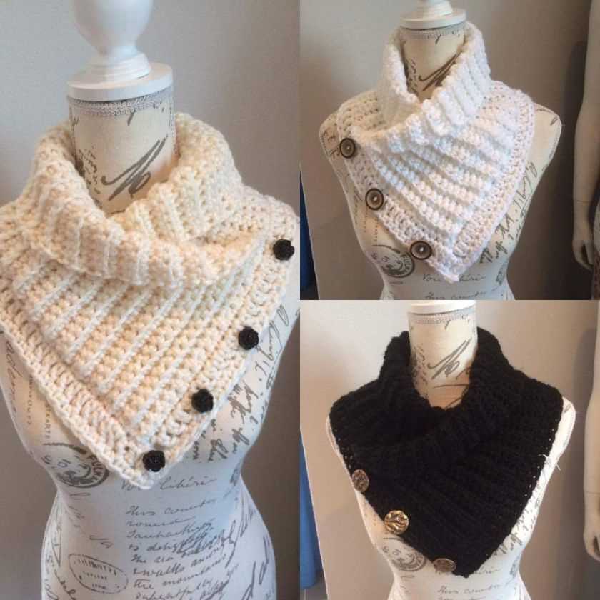 Shawl collared cowl free knitting pattern