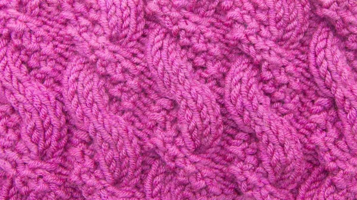 Knitting pattern swatches