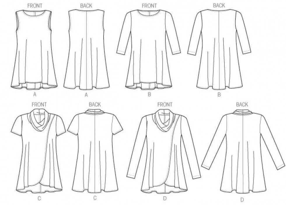 Easy jersey knit dress pattern