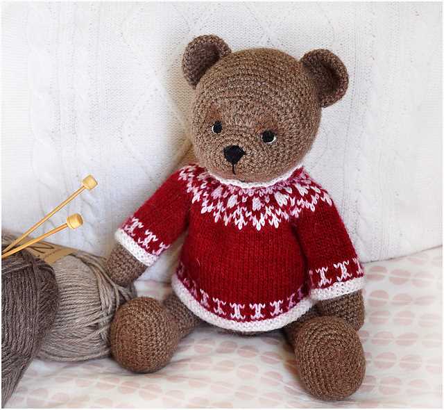 Teddy bear jumper knitting pattern