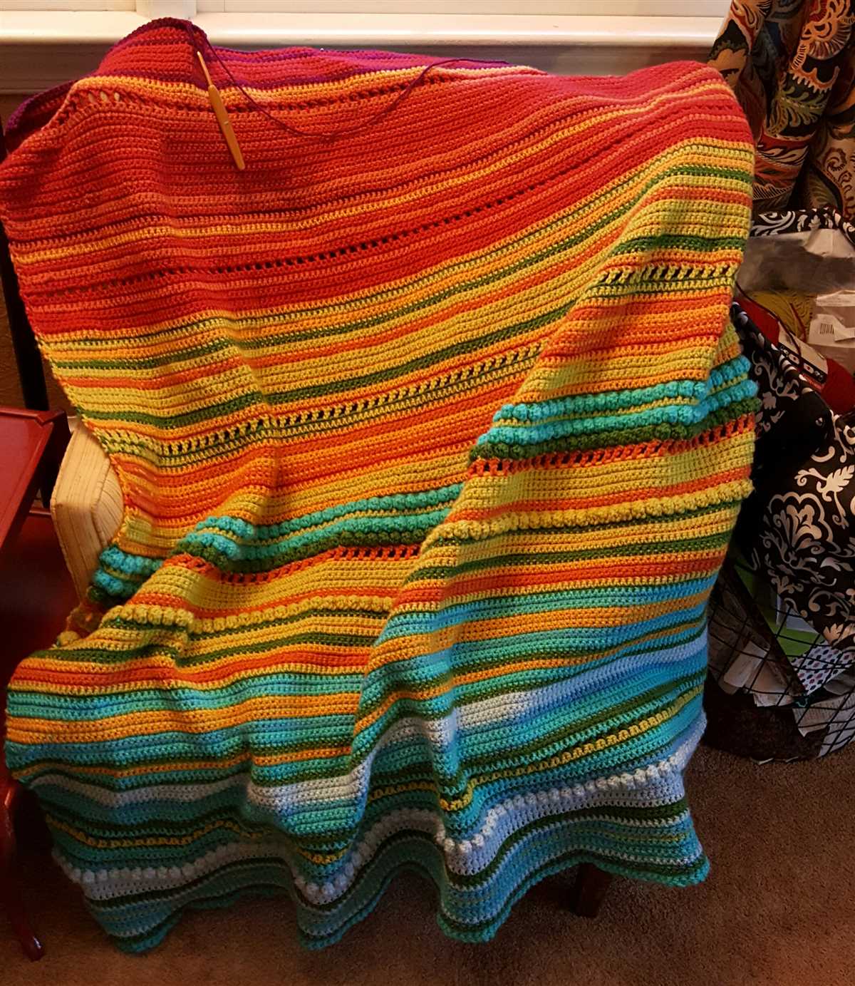 Temperature blanket pattern knit
