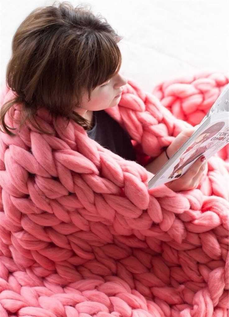 Thick knit blanket pattern