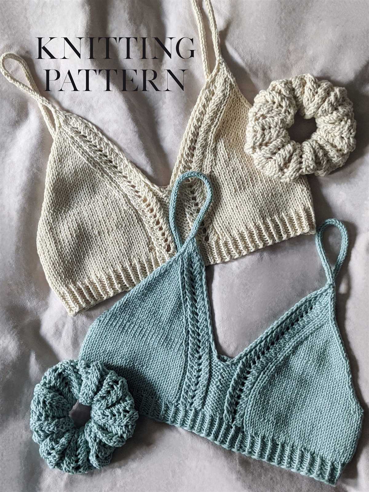 Knitted bralette top pattern