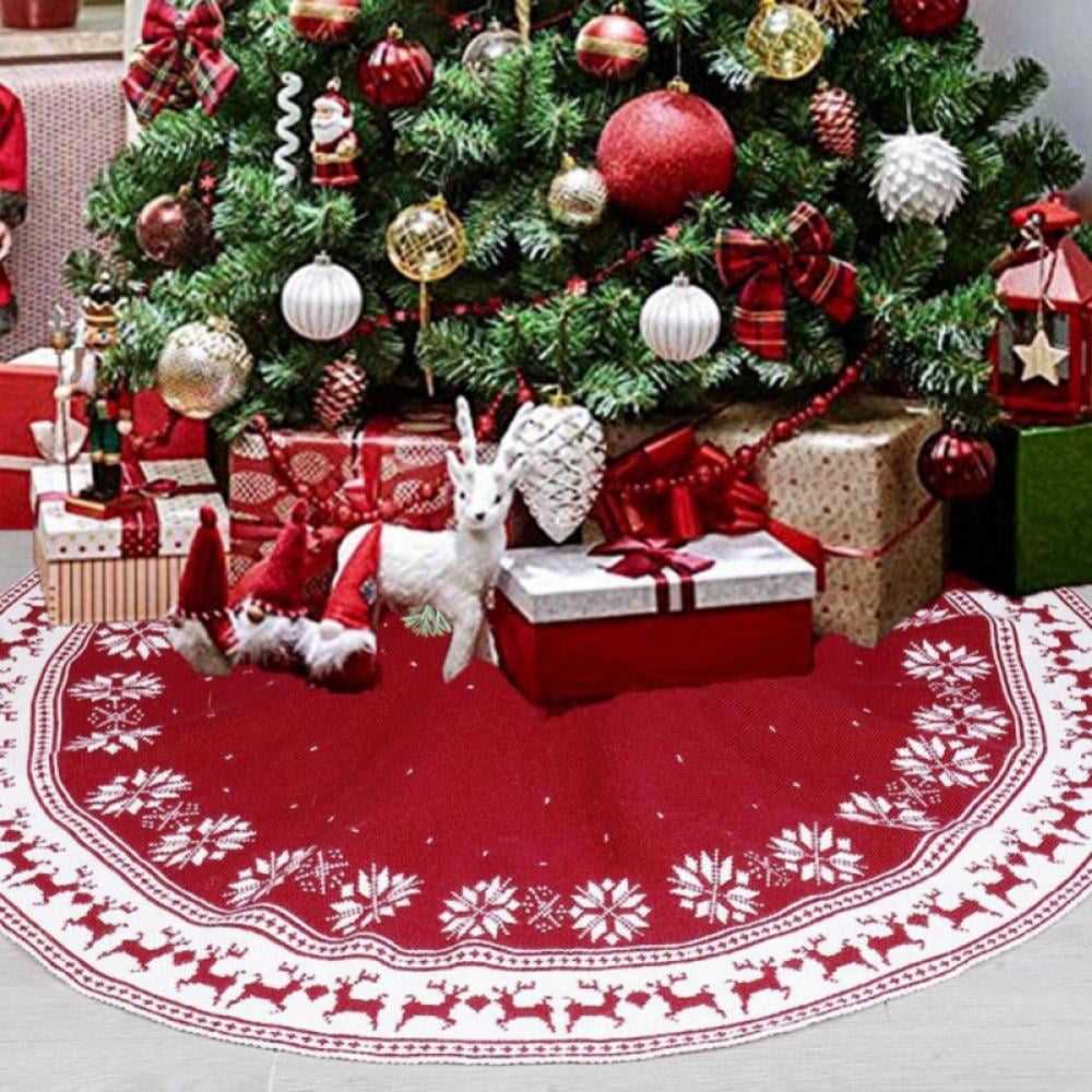 Knitted christmas tree skirt pattern