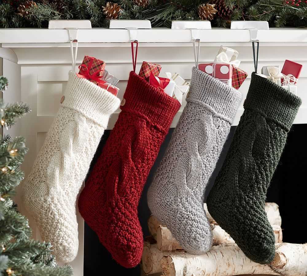 Free patterns for hand knit christmas stockings