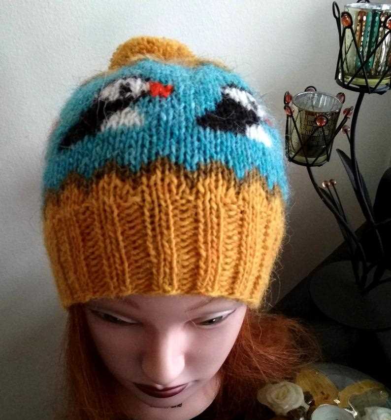 Puffin hat knitting pattern