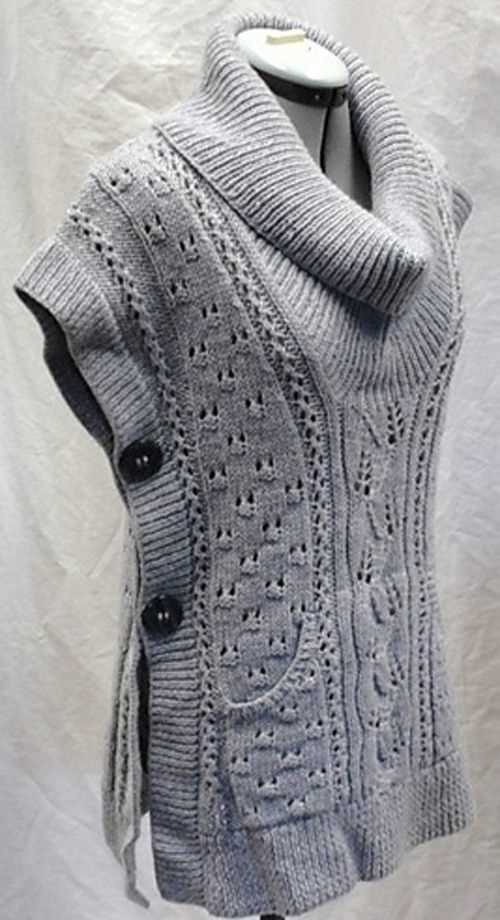 Knitted tabard vest pattern