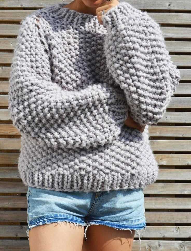 Chunky cropped sweater knitting pattern free