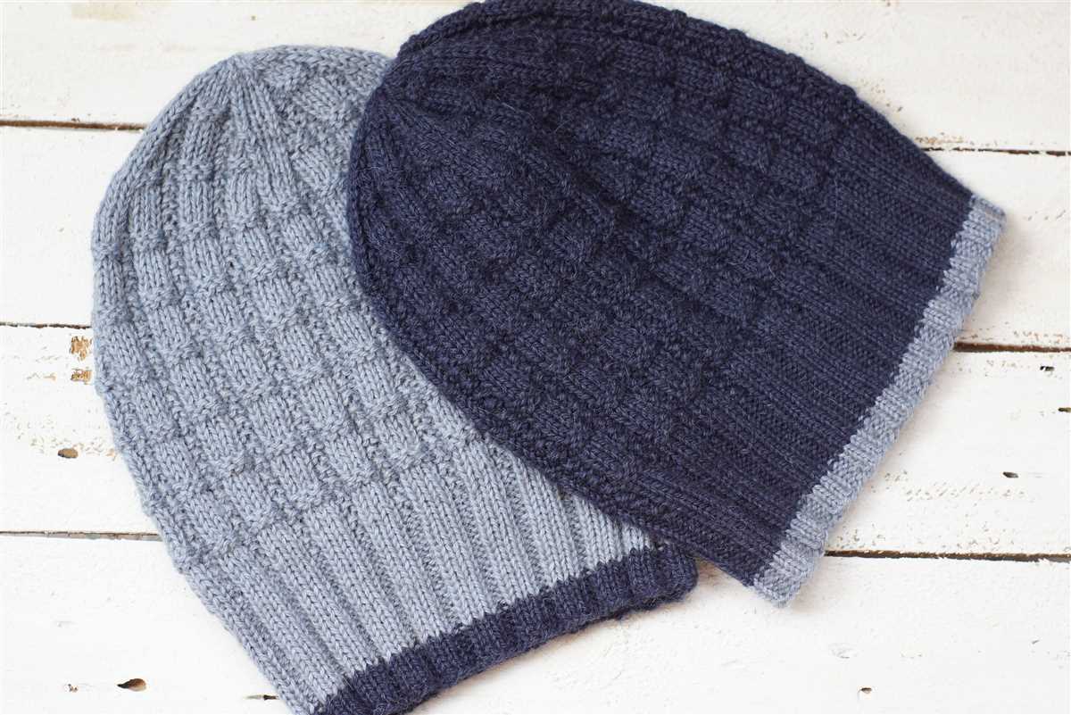 Knit hat straight needles pattern