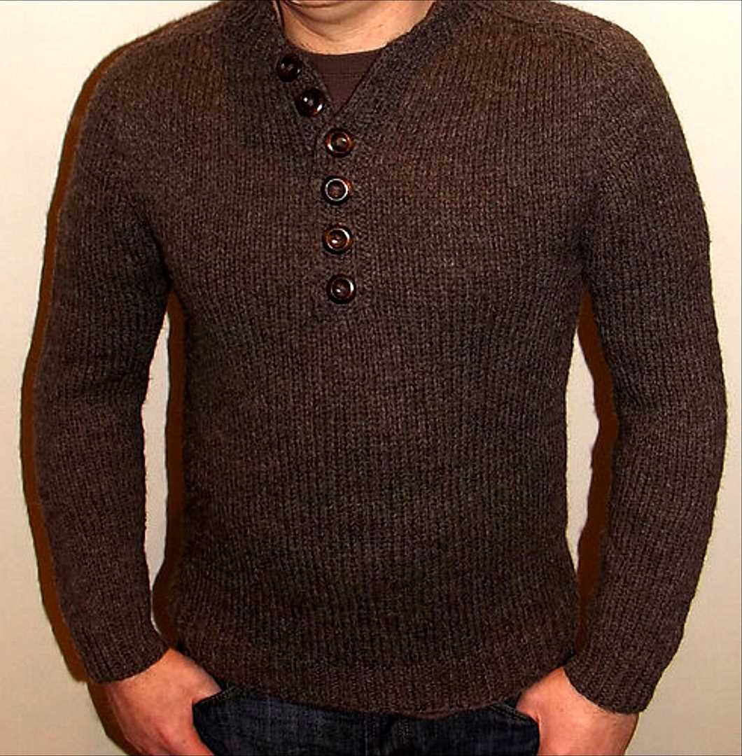 Easy men's knit sweater pattern