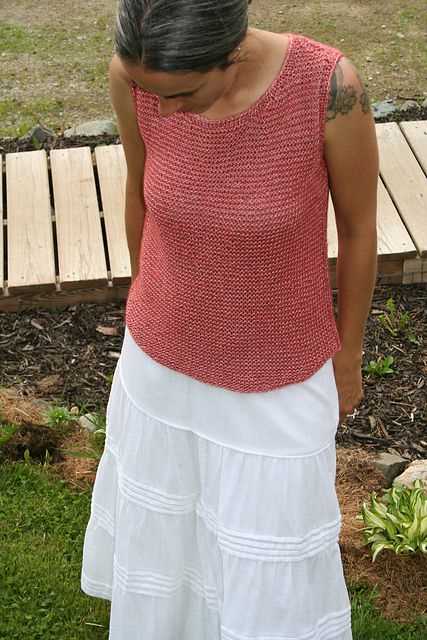 Sleeveless vest knitting pattern