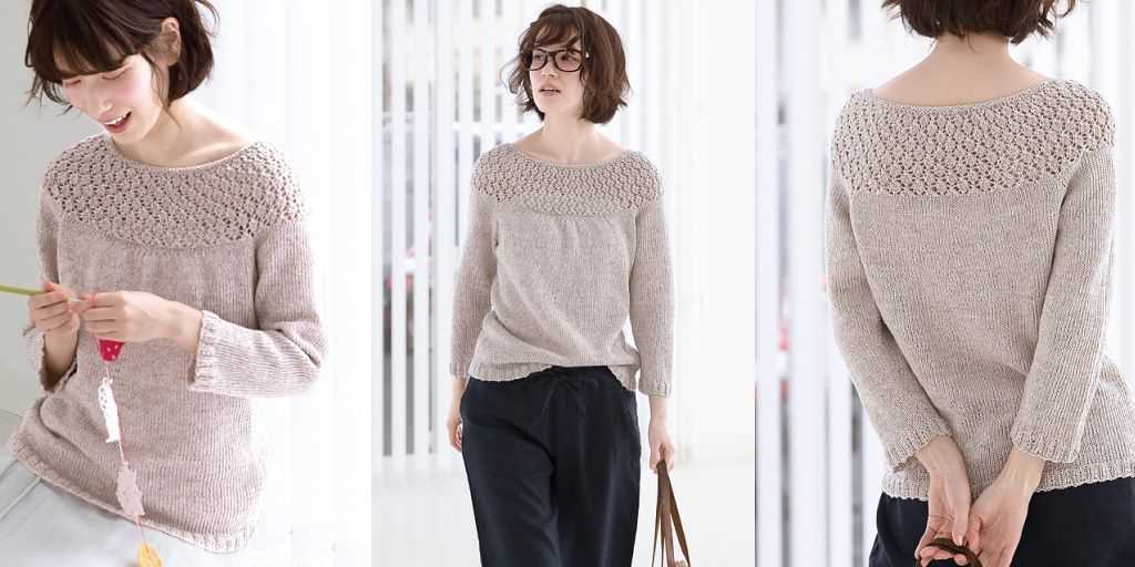 Knitted sweater pattern on circular needles