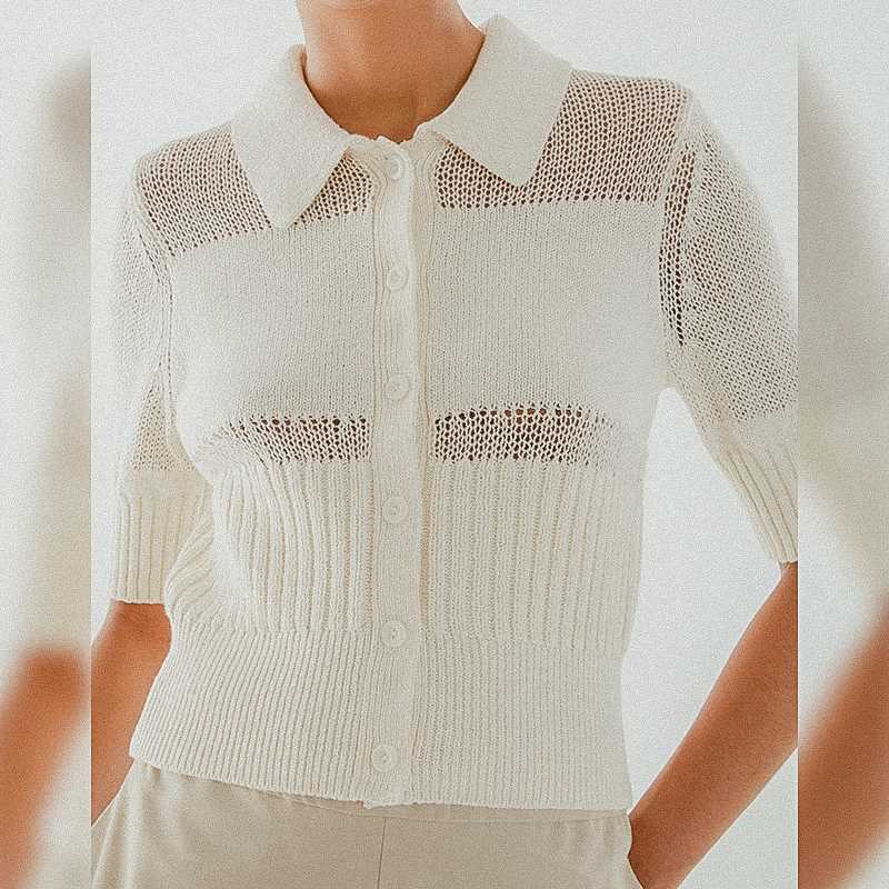 Polo neck knitting pattern