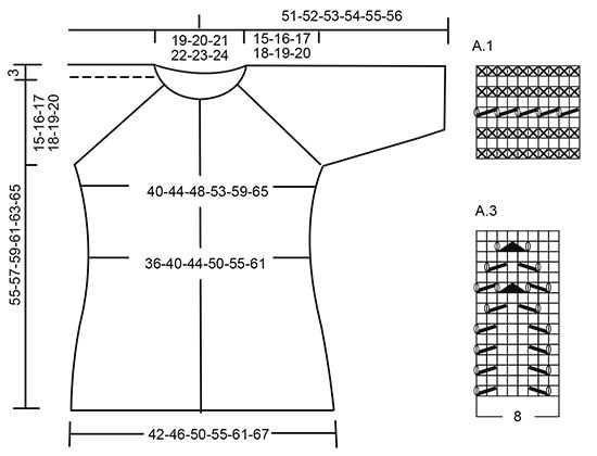 Top down raglan cardigan knitting pattern