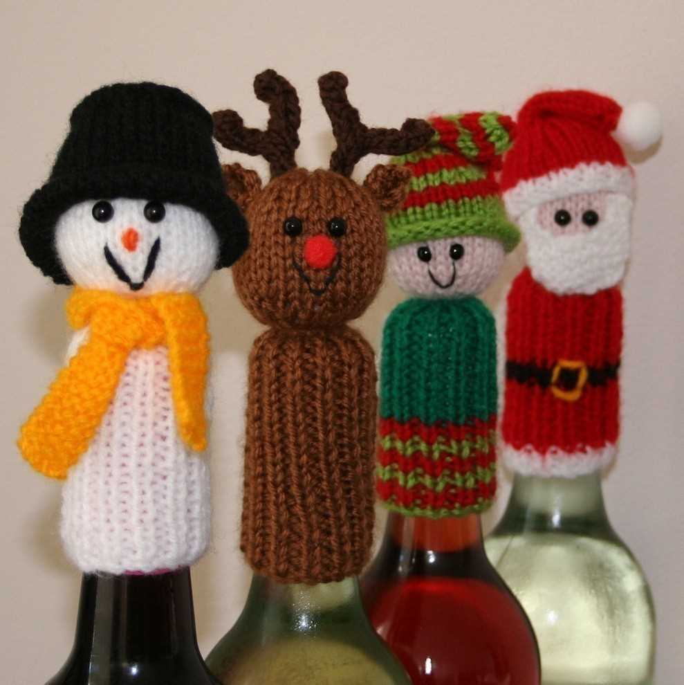 Wine bottle knitted covers patterns