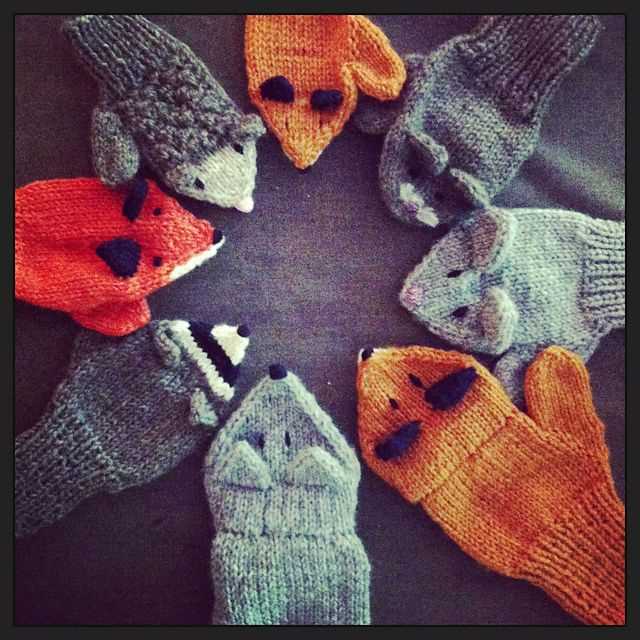 Fox mittens knitting pattern free