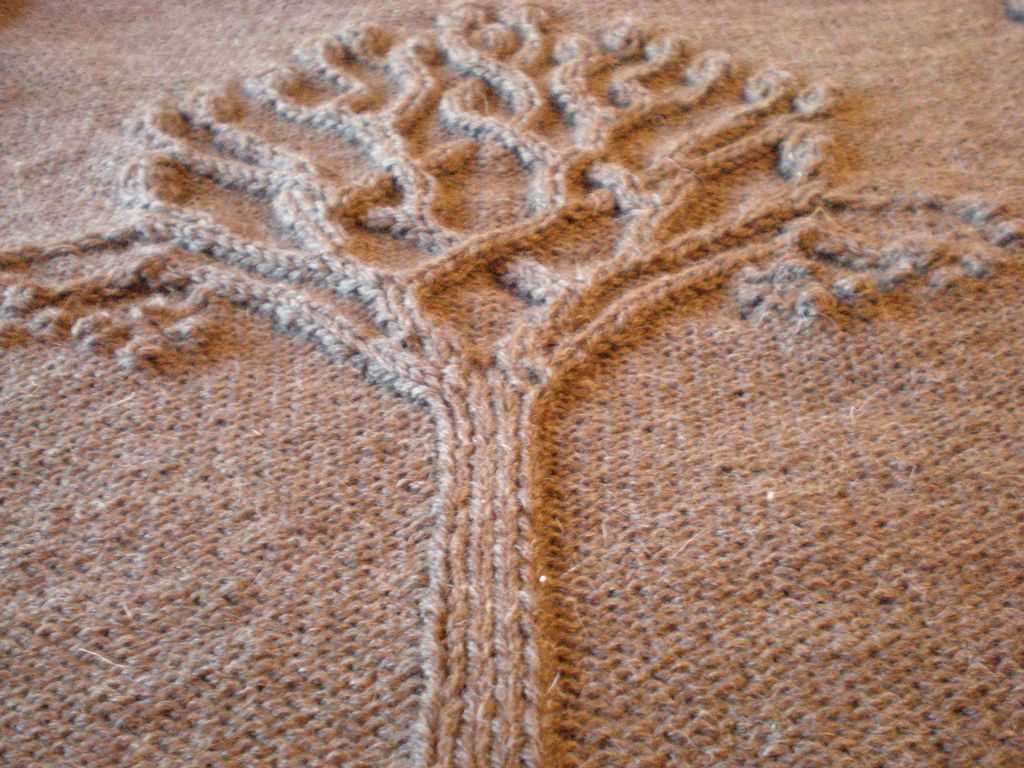 Tree of life throw knitting pattern