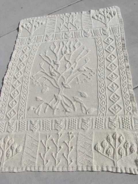 Tree of life throw knitting pattern