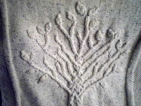 Tree of life throw knitting pattern