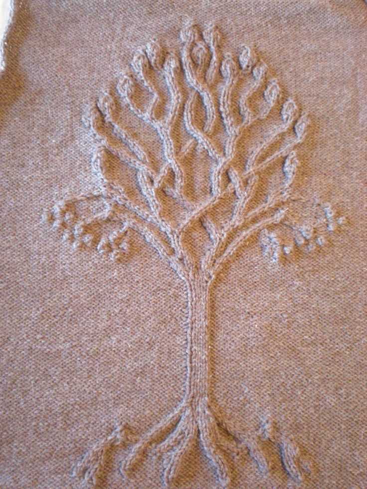 Tree of life throw knitting pattern