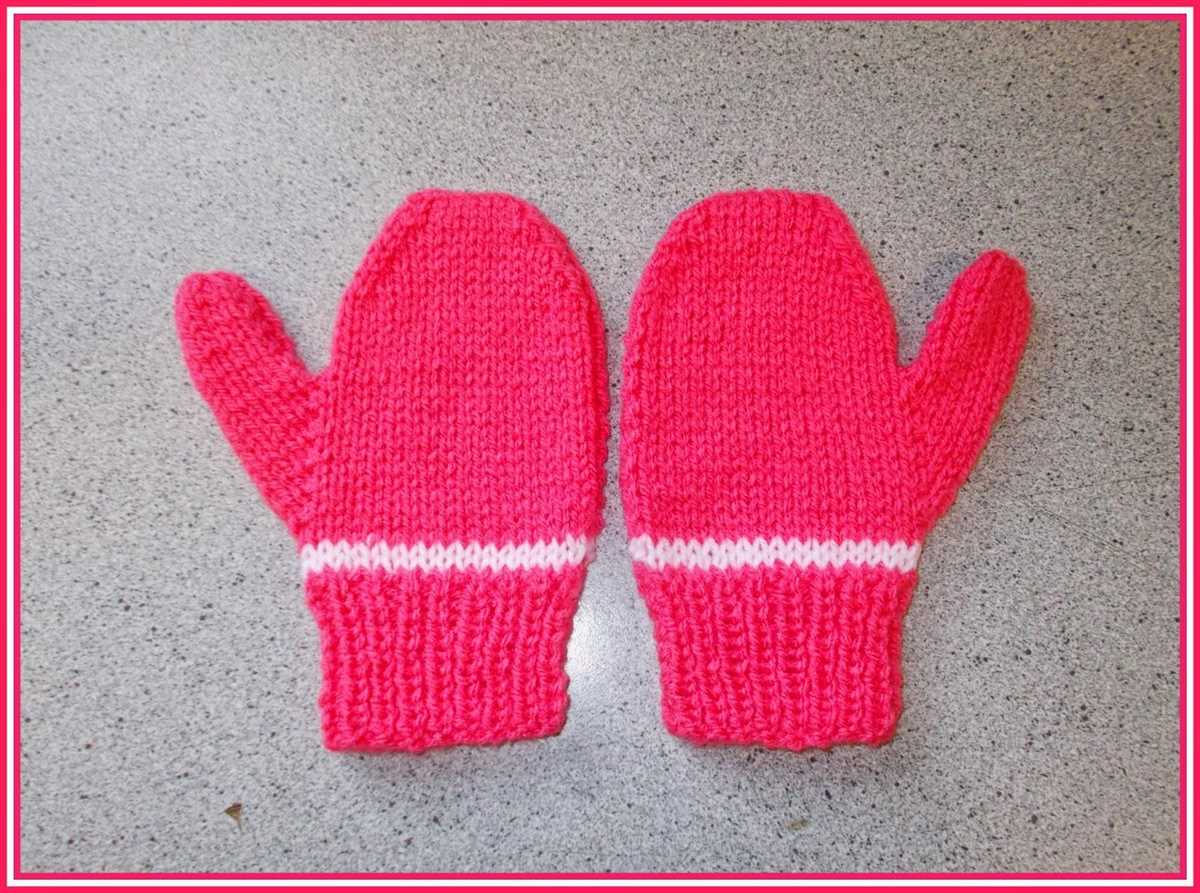 Childrens mittens knitting pattern
