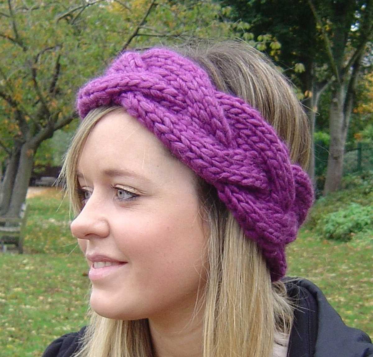 Ear warmer headband pattern knit