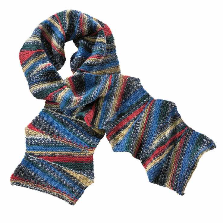 Homespun yarn scarf pattern knit