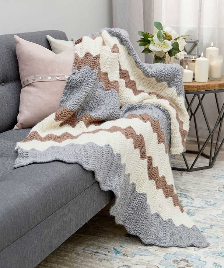 Knit chevron blanket pattern