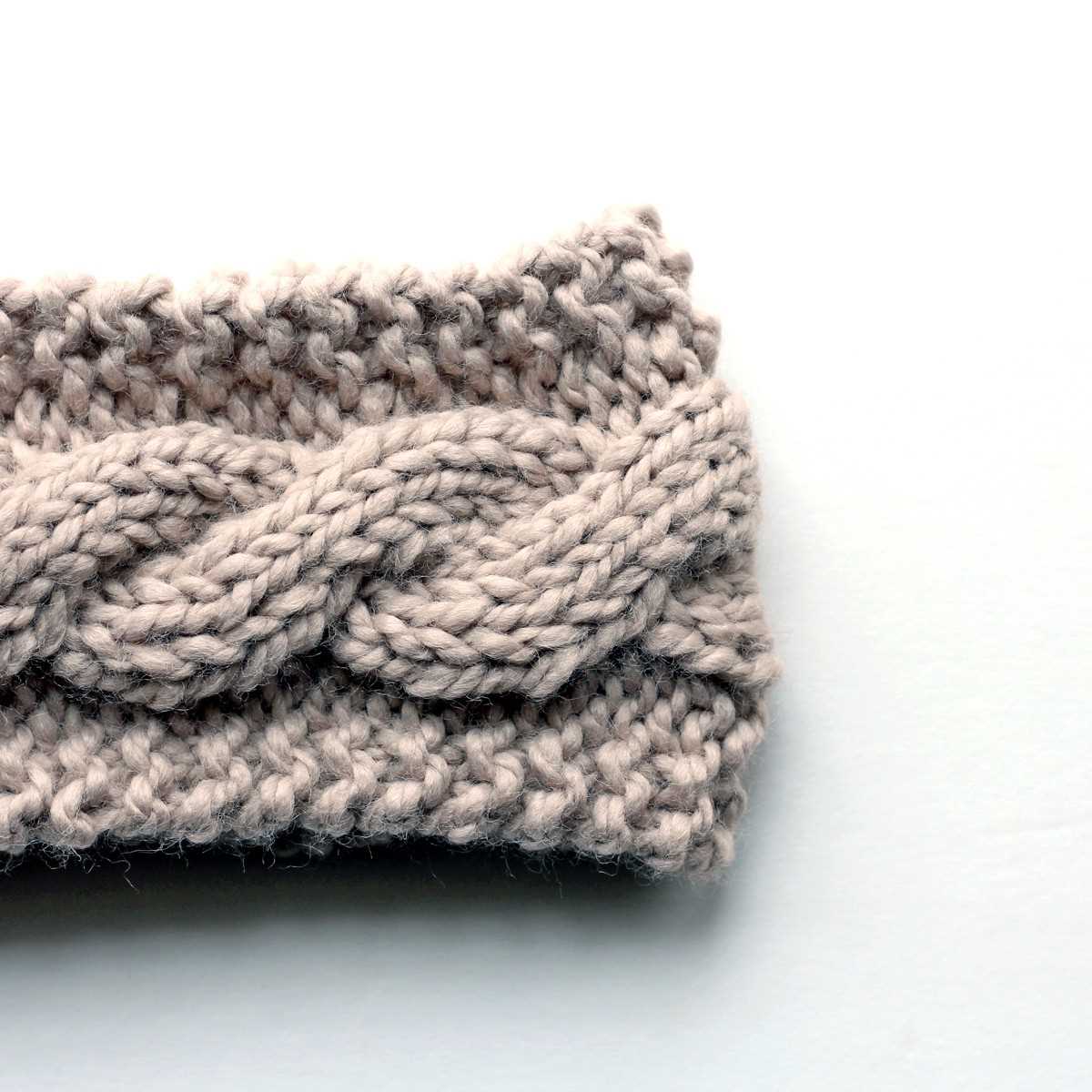 Knit lace headband pattern