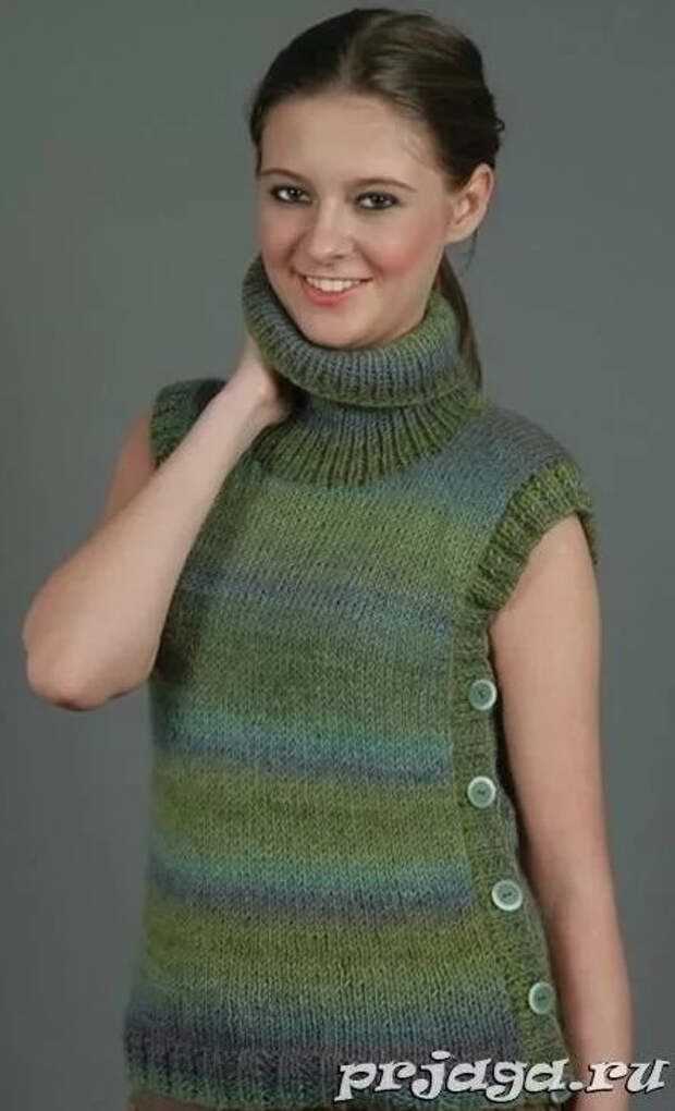 Turtleneck vest knitting pattern