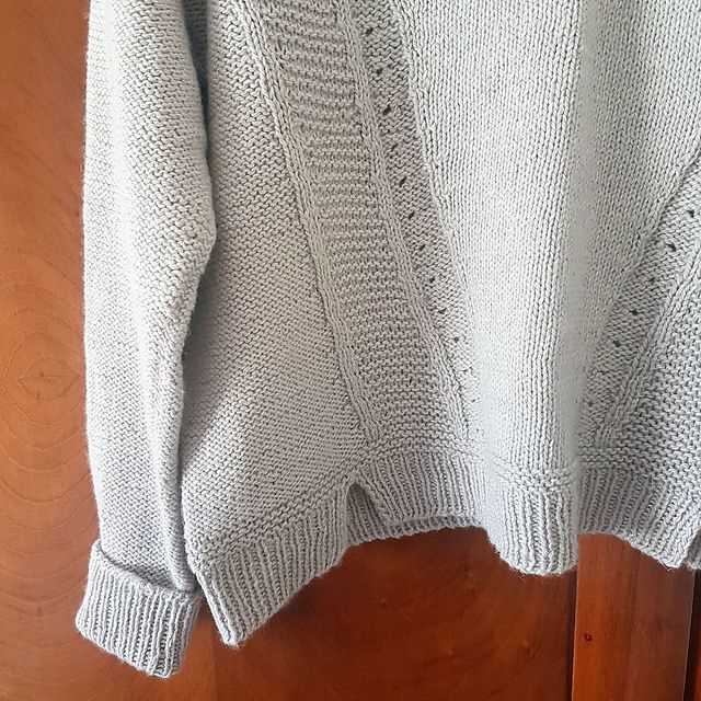 Drop shoulder knit sweater pattern