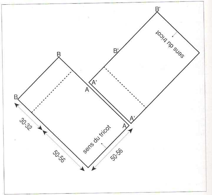 Two rectangle poncho knitting pattern
