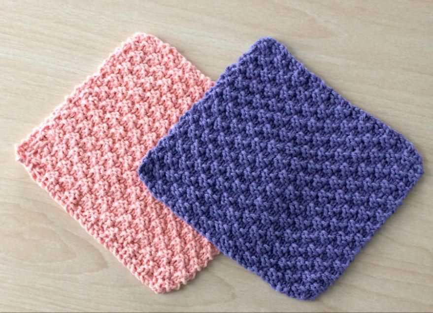 Creating a Unique Diagonal Knit Dishcloth Pattern Pattern for knitted dishcloth on diagonal