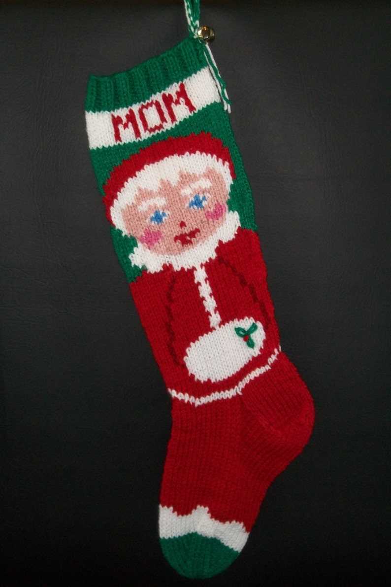 Knitted santa stocking pattern