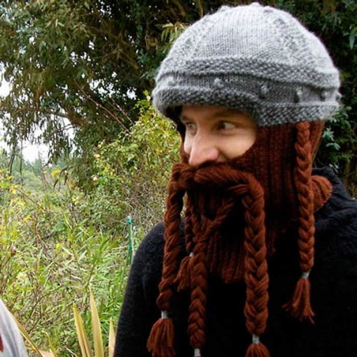 Unleash Your Inner Viking with This Knitting Pattern - Helmet and Beard Combo Knitting pattern viking helmet and beard