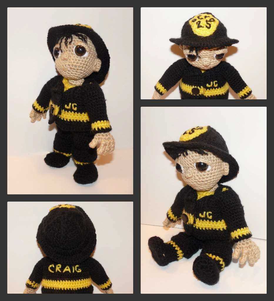 Knitted fireman pattern