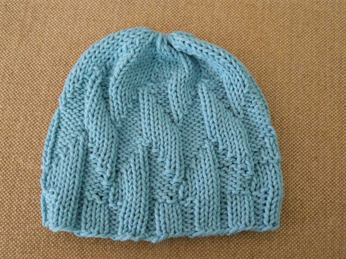 Link hat pattern knit