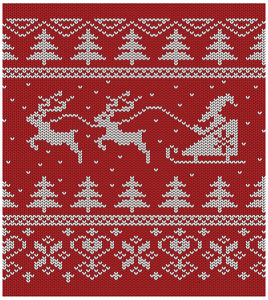 Knitting machine christmas stocking pattern