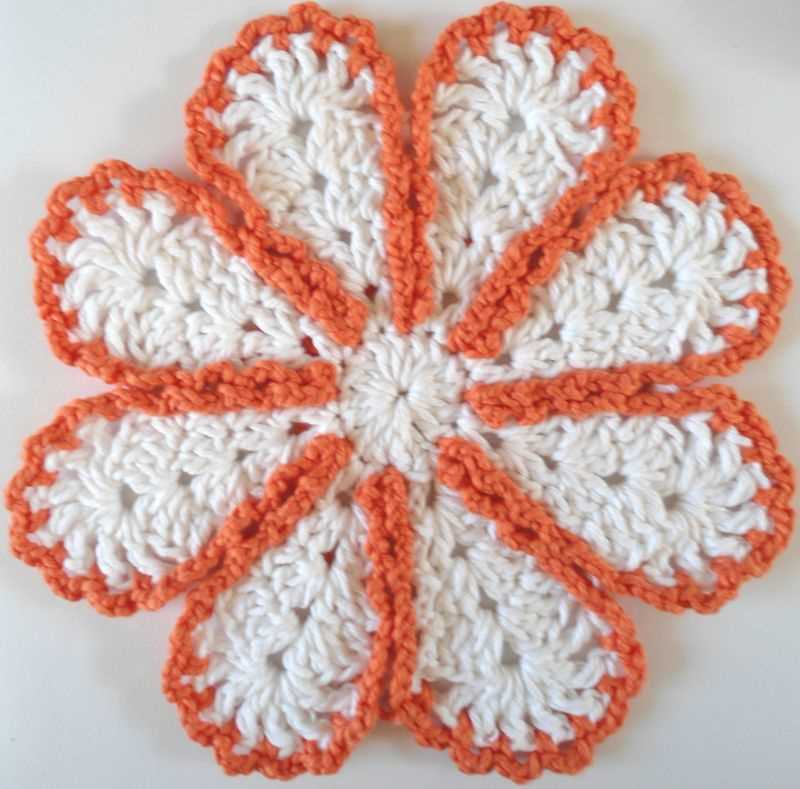 Daisy dishcloth knit pattern