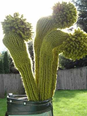 Easy golf club cover knitting pattern
