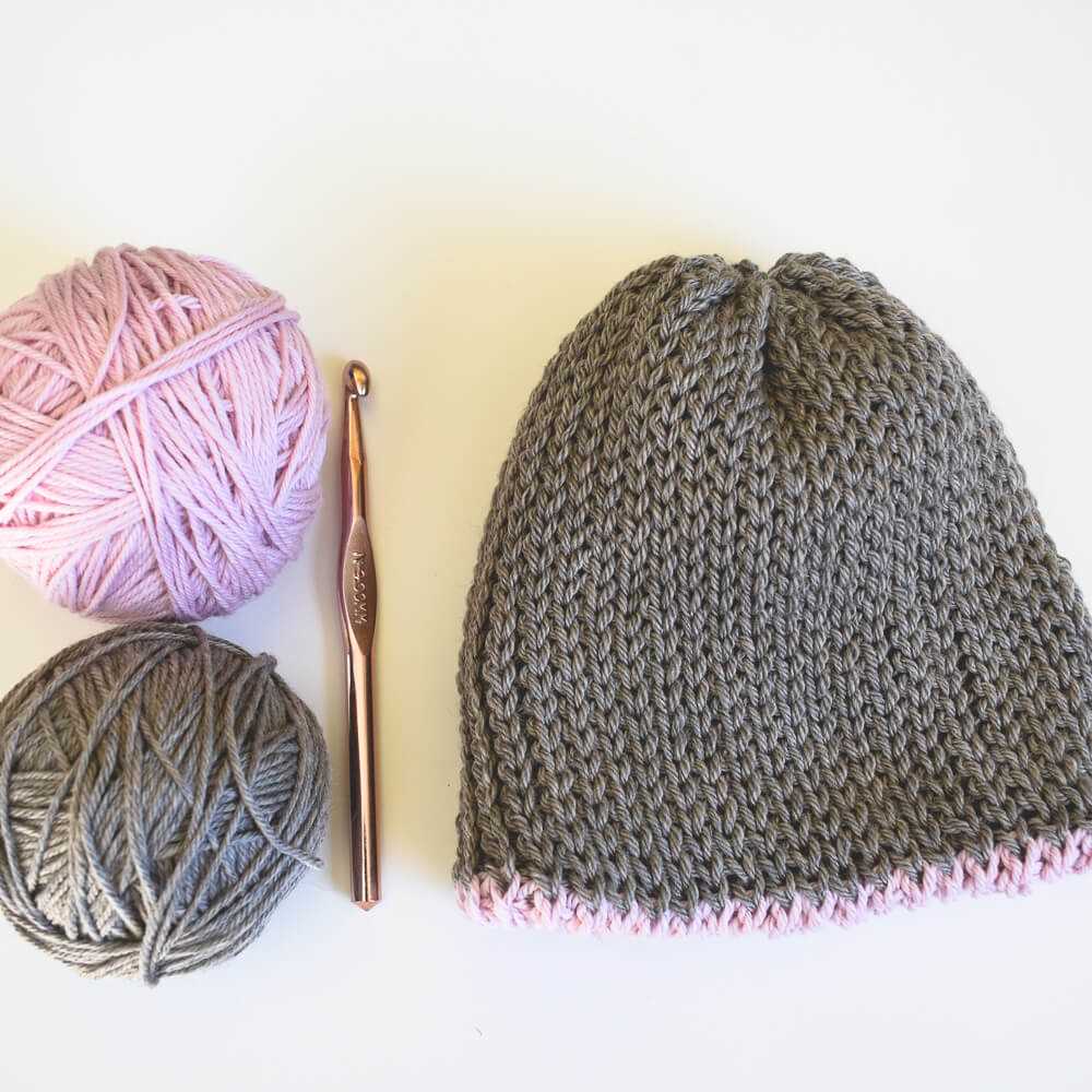 Knit felted brim hat pattern